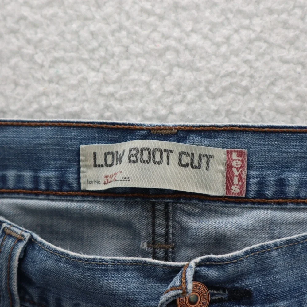 Levis Jeans Mens 36x34 Blue 527 Boot Cut Distressed Denim Cowboy Grunge Y2K